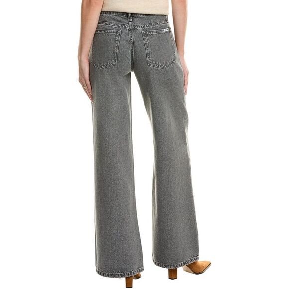 Joe's Jeans Womens  Low Rise Wide Leg Crystal Grey Jean - Picture 2 of 3